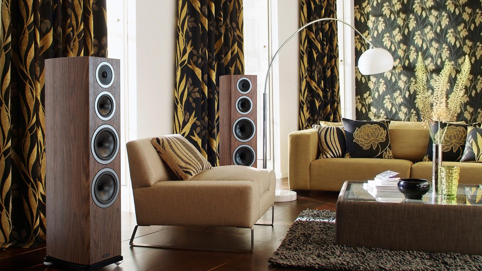 Walnut floor standing sales speakers