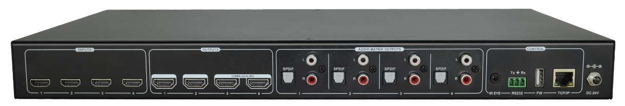 AV Gear AVG-MHD4K-44 - 4×4 HDMI 2.0 Matrix Switcher
