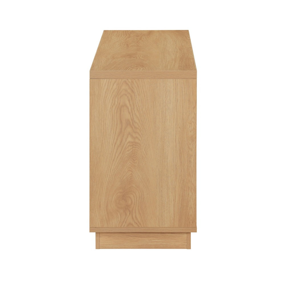 Tauris EDISON Media Stand 1200mm – Vinyl Record Storage & Component Cabinet in Red Oak Finish