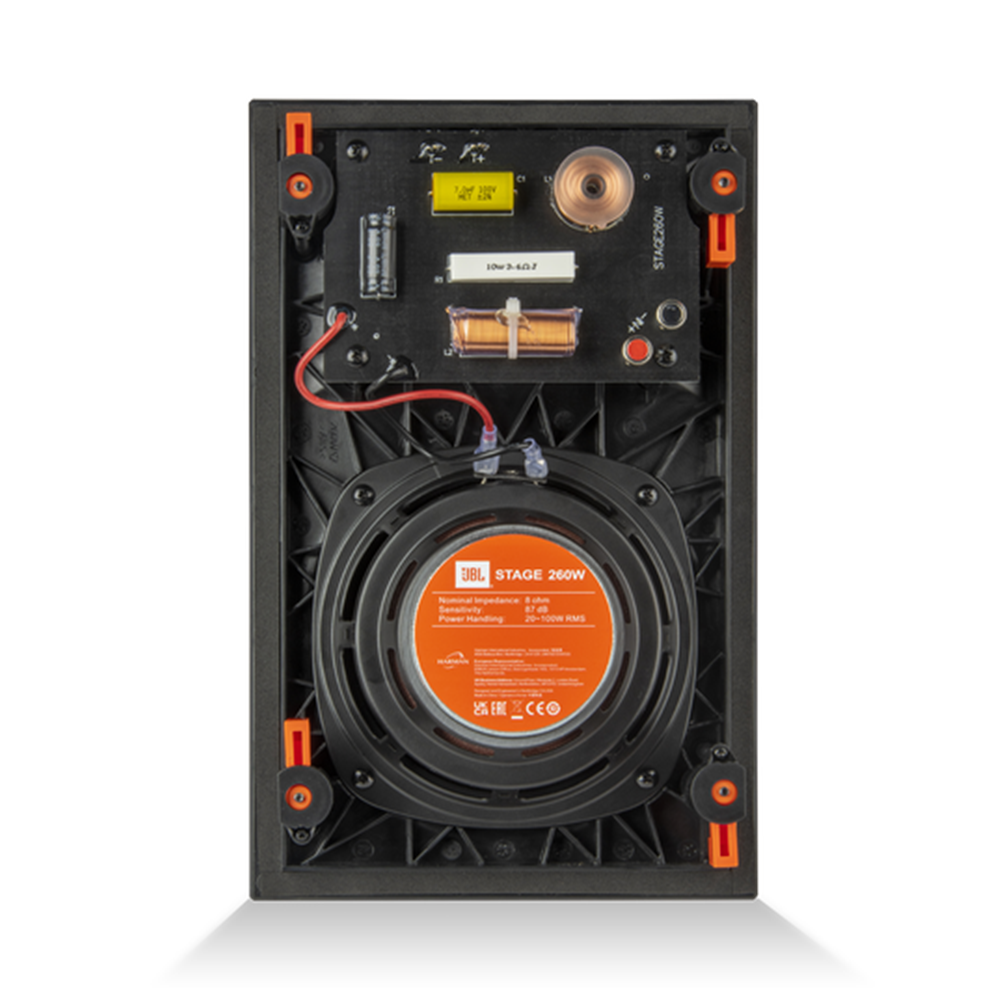 JBL Stage 2 - 6.5" In-Wall EA Archtect. Speaker - RECTANGLE 1" Aluminium Dome Tweeter