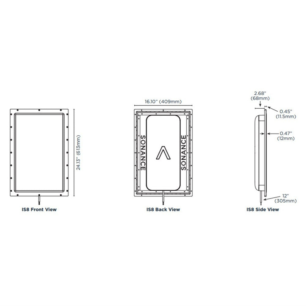 Sonance IS8 Invisible Series speakers 160W 6 ohm