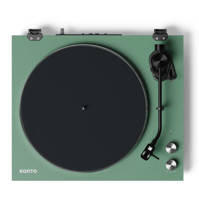 Kanto OBI3 Turntable - Matte Black with Kanto ORA 100W Powered Speakers