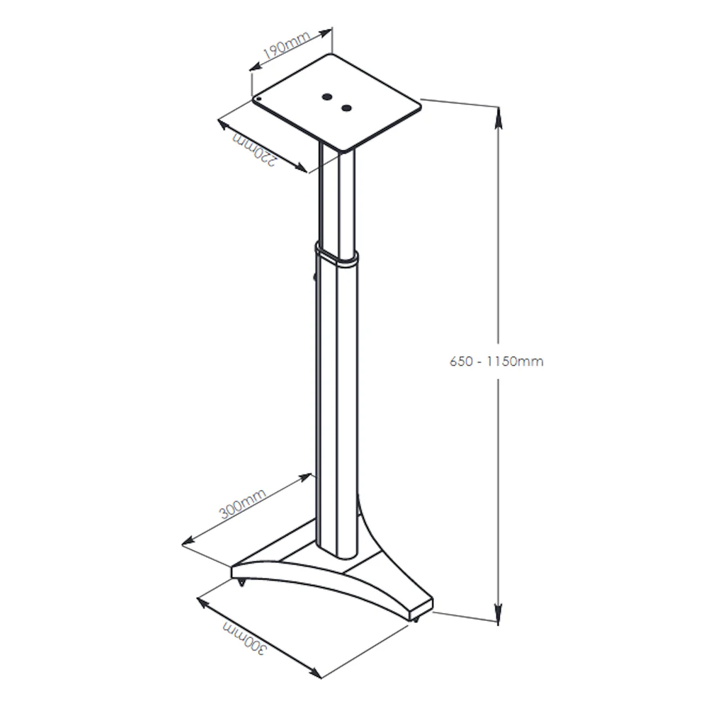 Tauris SP148A Speaker Stand Pair 1150mm Adjustable Height