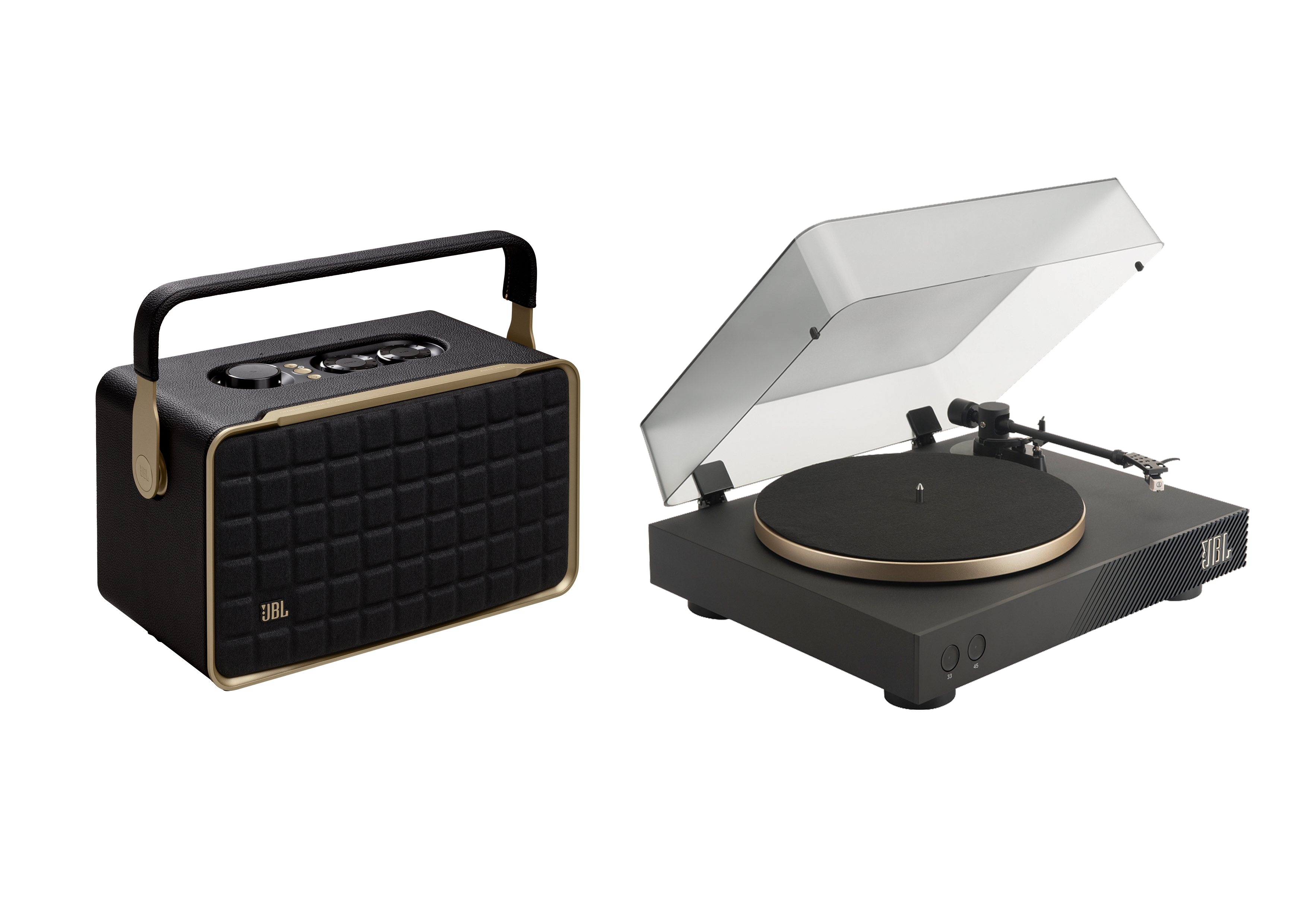 JBL Authentics 300 Bluetooth Speaker + JBL Spinner BT Bluetooth Turntable Bundle