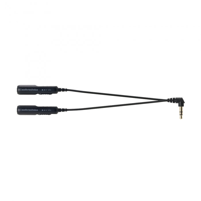 Audio-Technica AT351L Headphone Splitter Cable 1 In and 2 Out