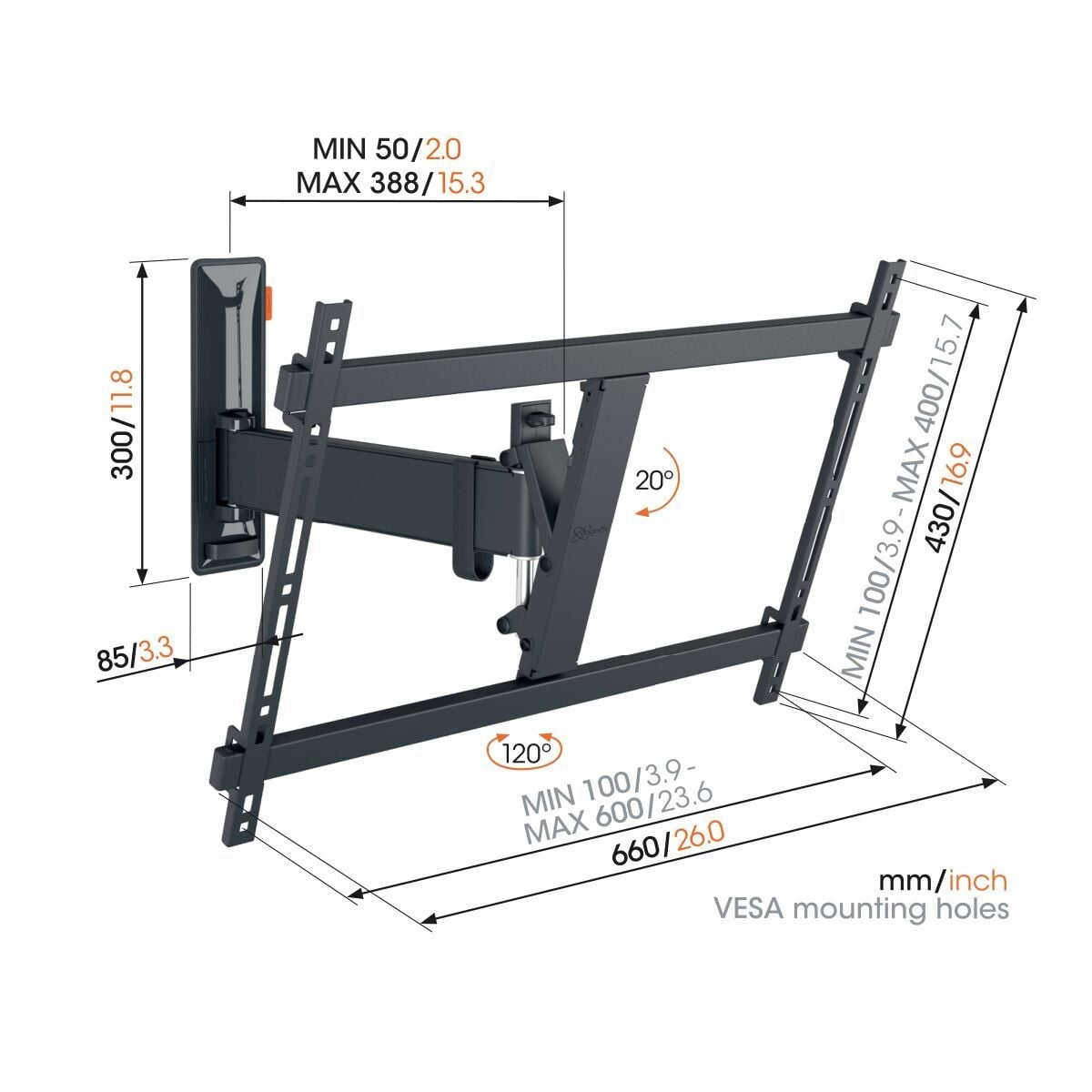 Vogel's TVM 3625 Full-Motion TV Wall Mount