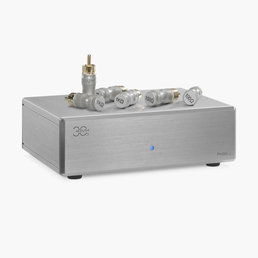 AVM PH 30.3 Phono preamplifier MM & MC Aluminium Silver with connectorsat Audio Influence