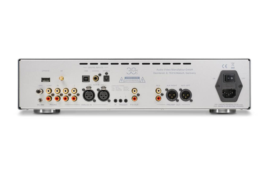 AVM PA 30.3 Preamplifier rear view at Audio Influence