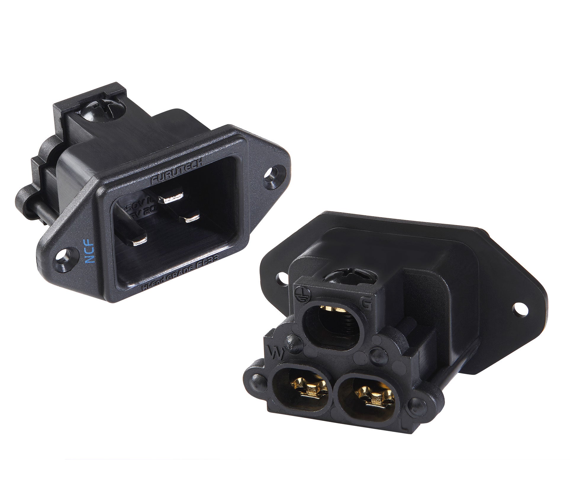 Furutech FI-33-NCF (R) HI-End Grade Rhodium-Plated 20A IEC Power Inlet