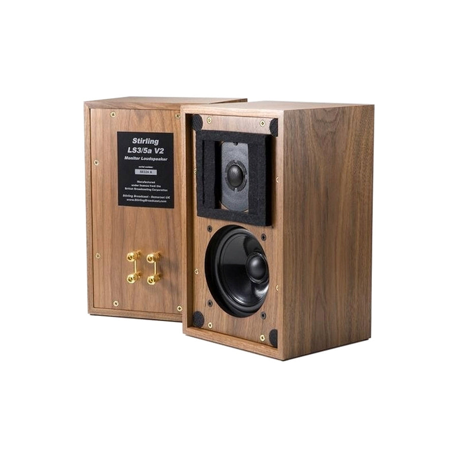 Stirling Broadcast LS3/5 V2 Audio Speakers In Walnut