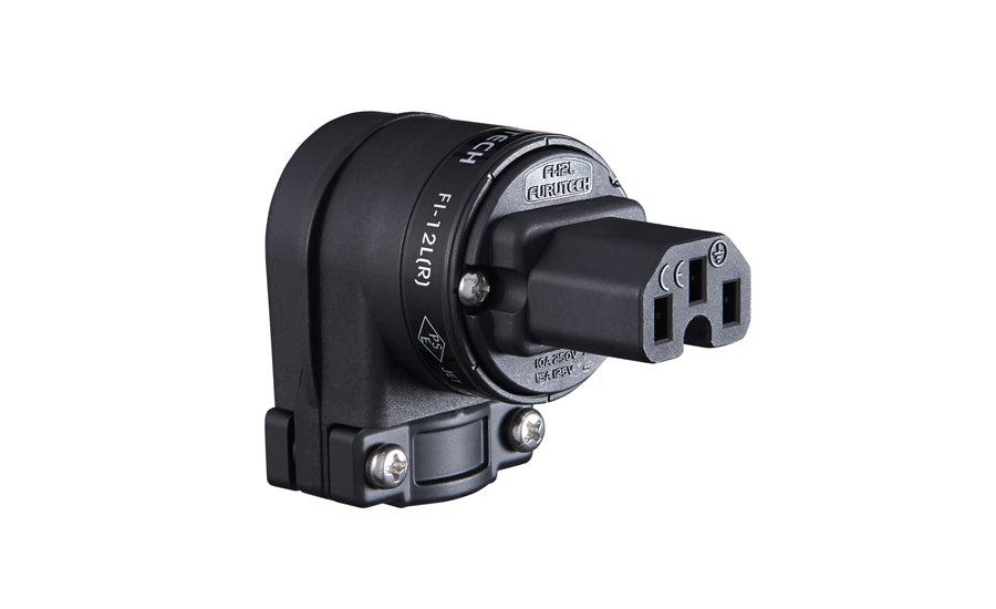 Furutech FI-12L (R) Audio Grade Rhodium Right Angle I.E.C Connector (Each)-Audio Influence