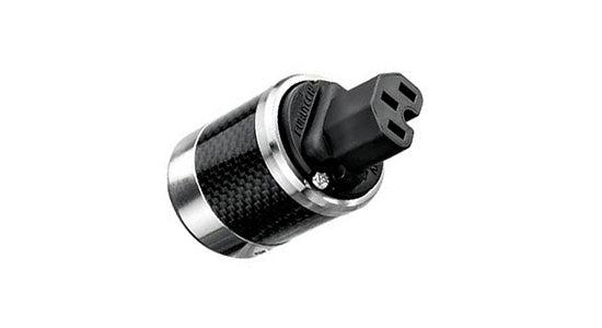 Furutech FI-50 (R) High End Grade Carbon Fibre, Stainless Rhodium I.E.C Connector-Audio Influence
