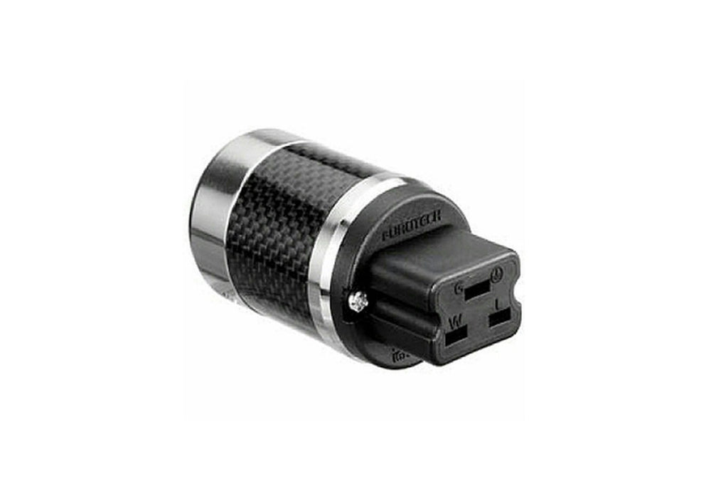 Furutech FI-52 (R) High End Grade Carbon Fibre, Stainless Rhodium 20A I.E.C. Connector (Each)-Audio Influence