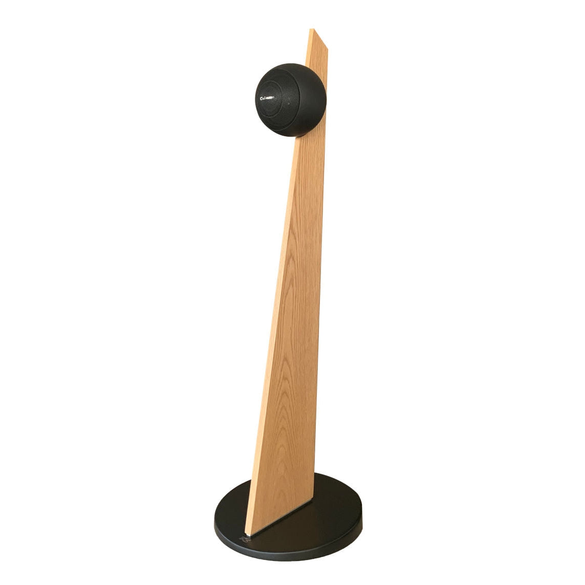 Cabasse iO 3 Satellite Speaker on Floor Stand (Pair) Oak/Black base by Audio Influence