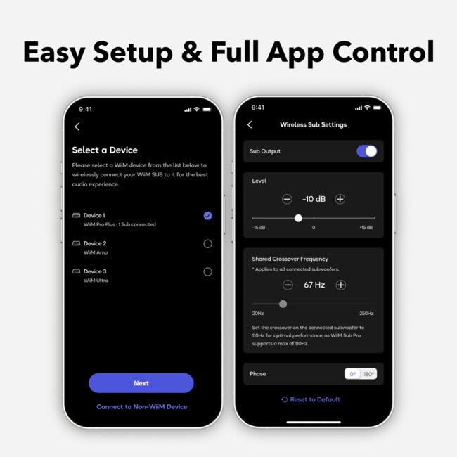 WIIM-SUB-PRO-BK 8" 250W Wired and Wireless Sub Woofer