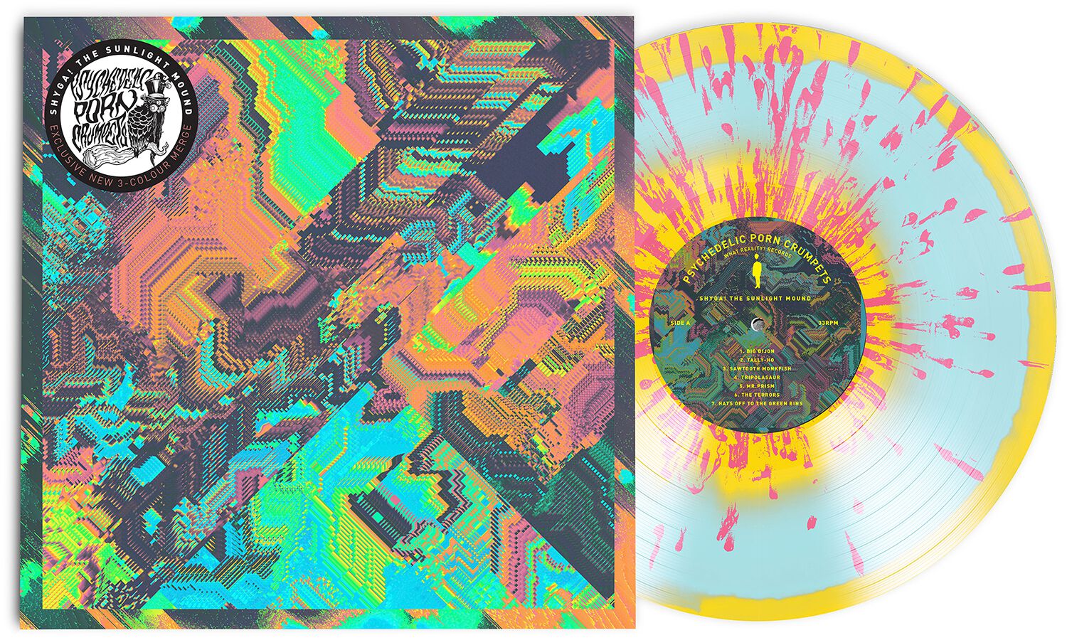 Psychedelic Porn Crumpets - Shyga! The Sunlight Mound LP Vinyl Record (Blue / Yellow Merge with Pink Splatter Vinyl)