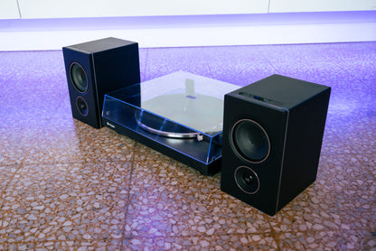 REKKORD F100 Automatic Turntable + PSB Alpha IQ Speakers Bundle