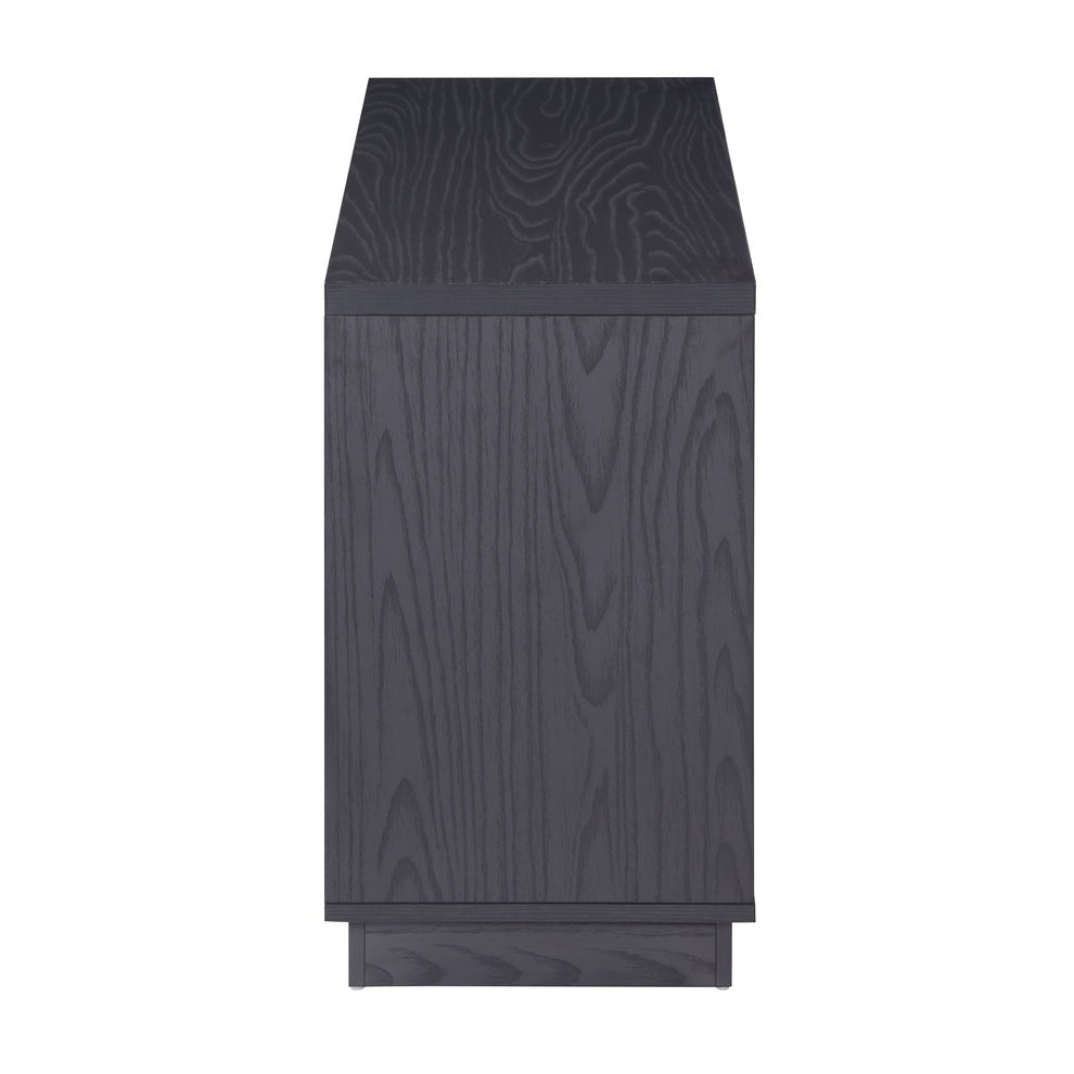 Tauris EDISON Media Stand 1200mm – Vinyl Record Storage & Component Cabinet in Black Oak Finish