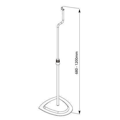 Tauris JT Speaker Stand Pair 1200mm Adjustable Height