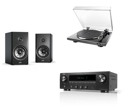 Polk Reserve R200 + Denon DRA-900H + Denon DP-300F Turntable Bundle