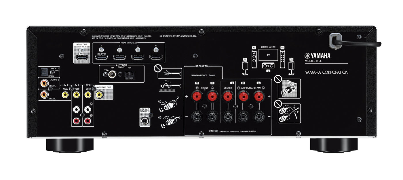 Yamaha RX-V385 5.1-Channel 4K 70W Surround Sound AV Receiver