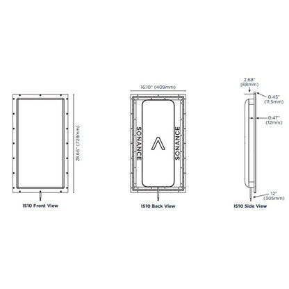 Sonance IS10 Invisible Series speakers 250W 6 ohm