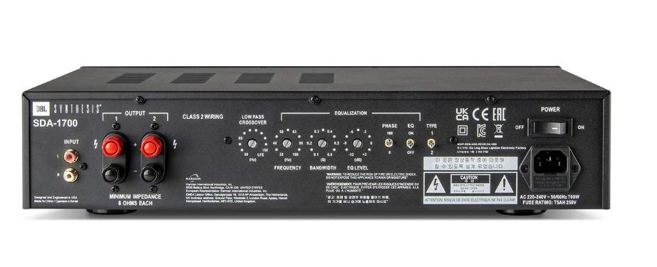 JBL Synthesis SDA-1700 Class D Subwoofer Amplifier