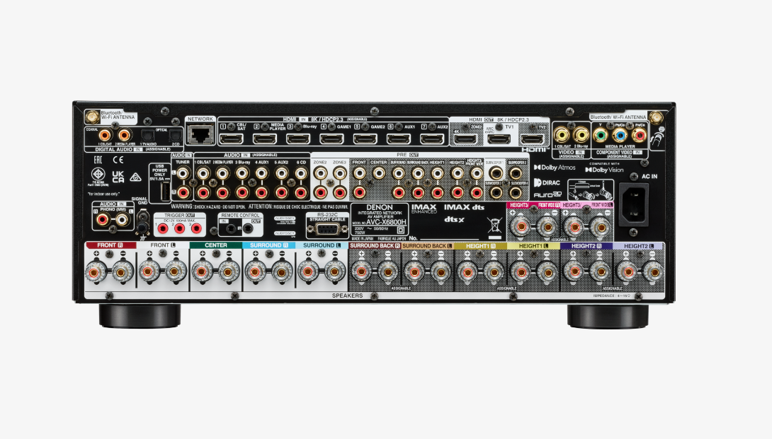 Denon AVC-X6800H 11.4 Ch. 205W 8K AV Receiver with HEOS® Built-in