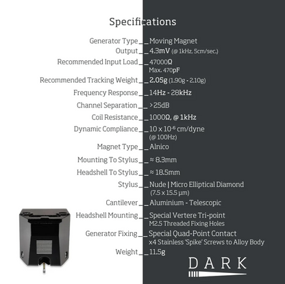 Vertere Dark Sabre - Superb Moving Magnet Cartridge