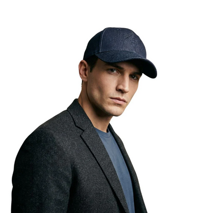 BEAUCAIRE Dark Denim Cap Hat INDIGO