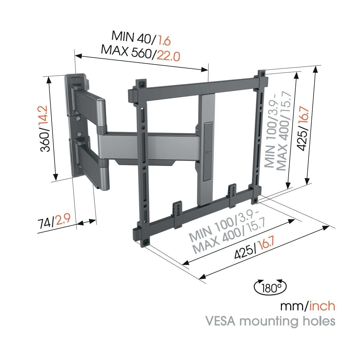 Vogel's TVM 5445 Full-Motion TV Wall Mount