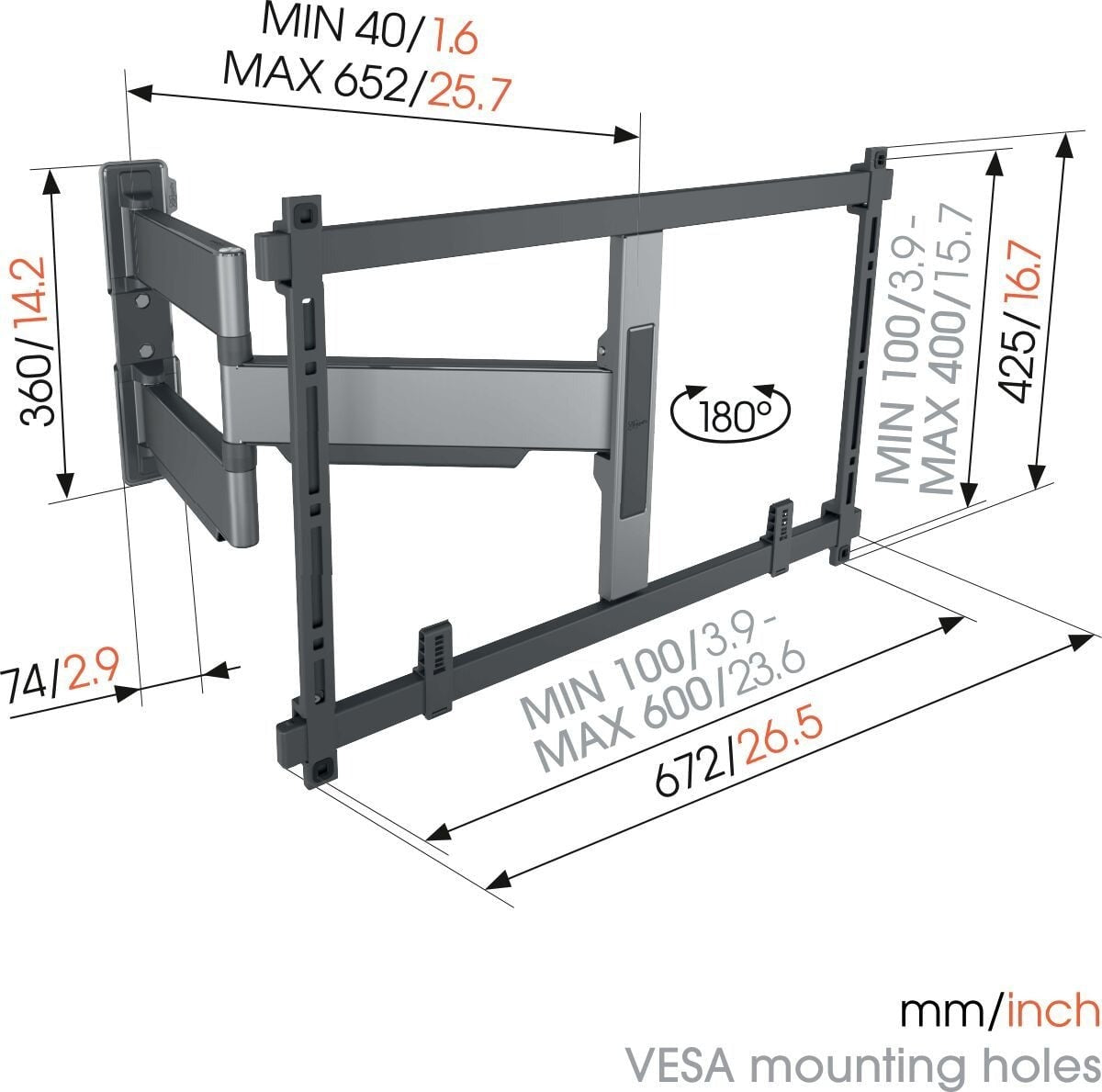 Vogel's TVM 5645 Full-Motion TV Wall Mount
