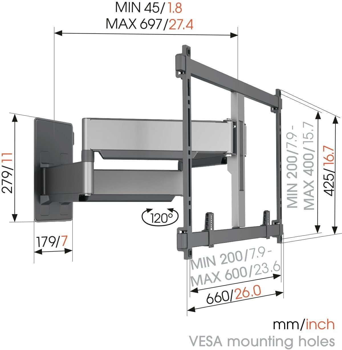 Vogel's TVM 5855 Full-Motion TV Wall Mount