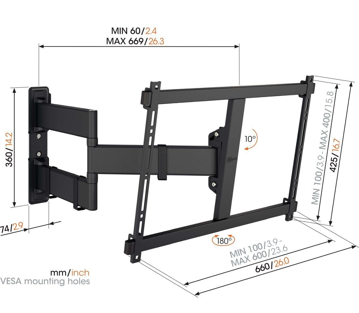 Vogel's TVM 3845 Full-Motion TV Wall Mount