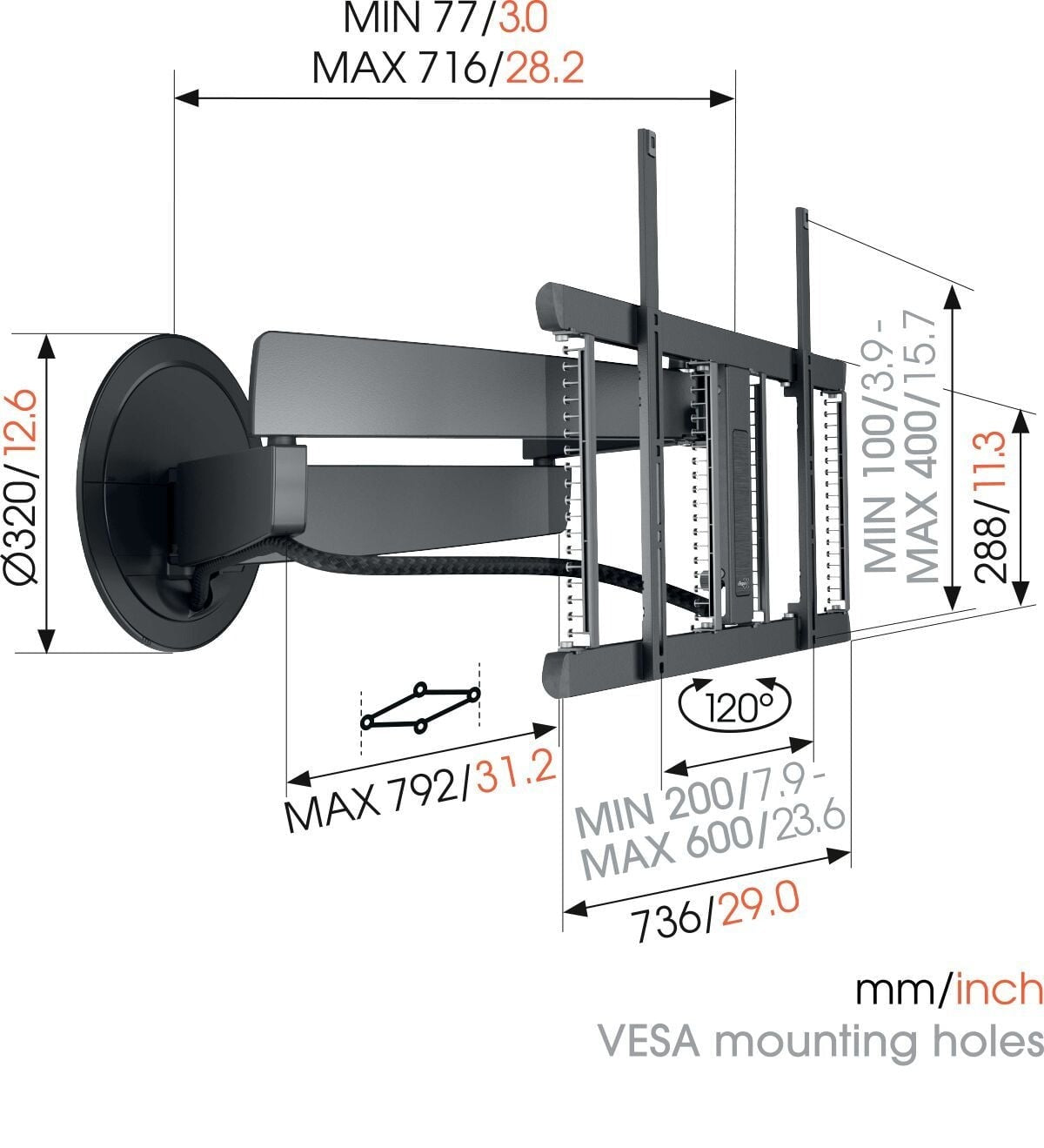 Vogel's TVM 7675 Motorized TV Wall Mount