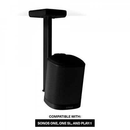 Flexson Ceiling Mount for Sonos One, One SL and Play:1-Black-Audio Influence