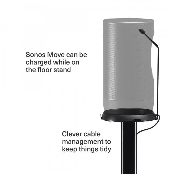 Flexson Floor Stand for Sonos Move - Black-Audio Influence