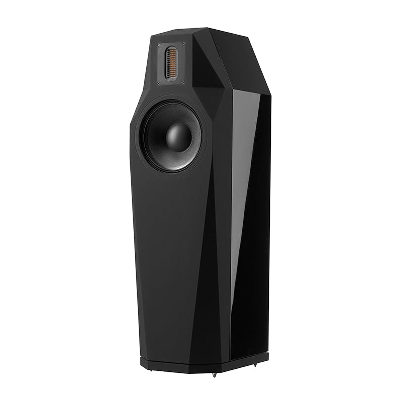 FinkTeam Borg Floorstanding Speaker - Premium Finish Piano Black Gloss with Matt Front at Audio Influence