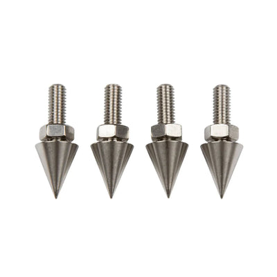 Hi Fi Racks 15mm Spikes with Locking Nut - Stainless Steel or Black (Pack of 4)-Stainless Steel-Audio Influence