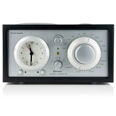 Tivoli Audio Model Three BT Bluetooth® / AM / FM / Clock Radio-Black/Silver-Audio Influence
