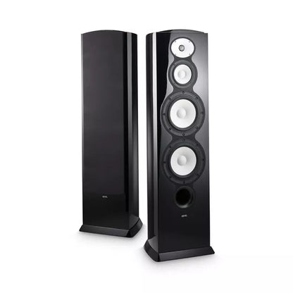 Revel F228Be 3-way Dual 8" Floorstanding Loudspeaker (Pair)-Piano Black-Yes please-Audio Influence