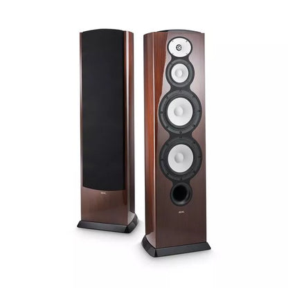 Revel F228Be 3-way Dual 8" Floorstanding Loudspeaker (Pair)-Gloss Walnut-Yes please-Audio Influence