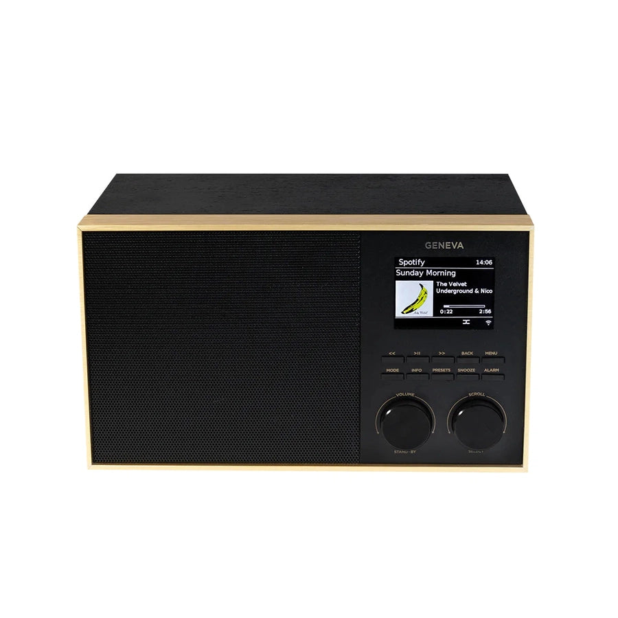 Geneva Decon S Hi-Fi Connected Speaker Black/Brass at Audio Influence