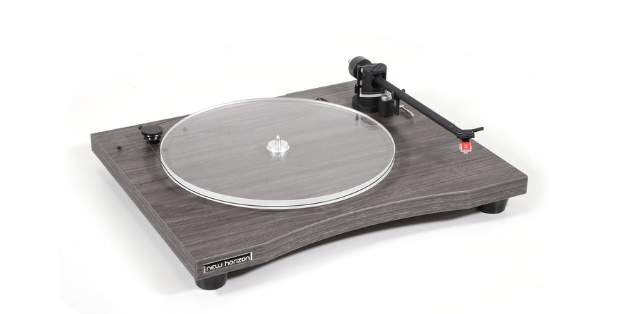 New Horizon 129 Turntable Pecan scuro (dark) vinyl wood at Audio Influence