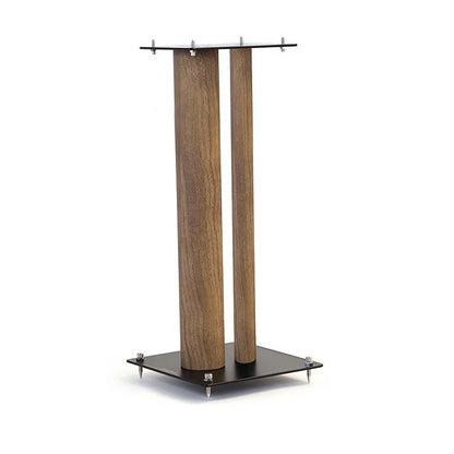 Norstone Stylum 2 Speaker Stands Black Satin Oak at Audio Influence