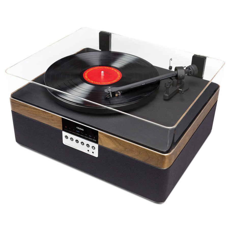 The+Record Player Music System in Walnut From PLUS AUDIO - Top View