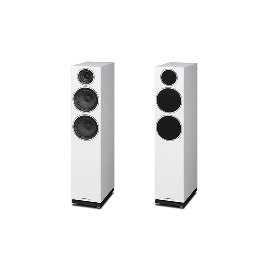 Wharfedale Diamond 240 Stereo Floorstanding Speakers White Sandex at Audio Influence