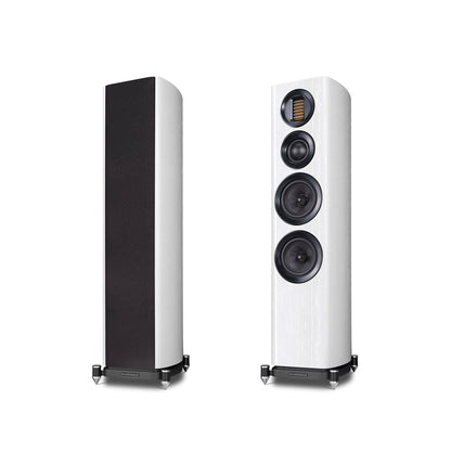 Wharfedale Evo 4.3 Floorstanding Stereo Speakers White Oak at Audio Influence