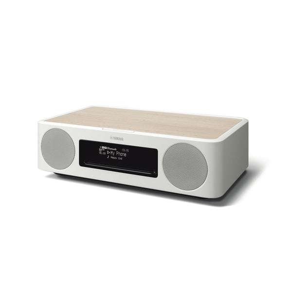 Yamaha TSX-B237 Bluetooth Speaker With Clock/Alarm & Qi Charging Birch/White at Audio Influence